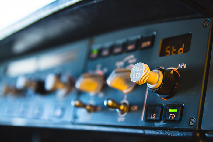 Airbus autopilot instrument panel dashboard