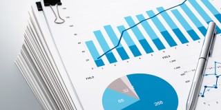 Close up of documents and charts.